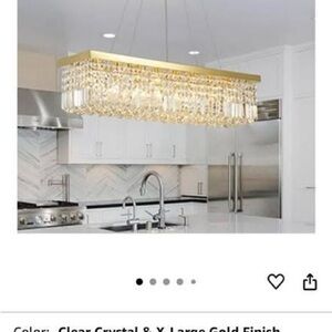 Amazon Gold Crystal Rectangular Chandelier
